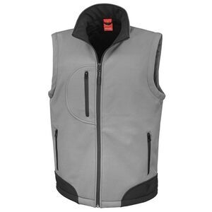 Result Mens Softshell Body Warmer / Workguard Grey/Black